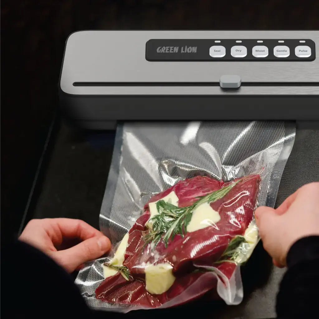 ماكينة تفريغ هواء وحفظ الطعام من جرين لايون - أسود | Green Lion Vacuum Sealer Pro - Black