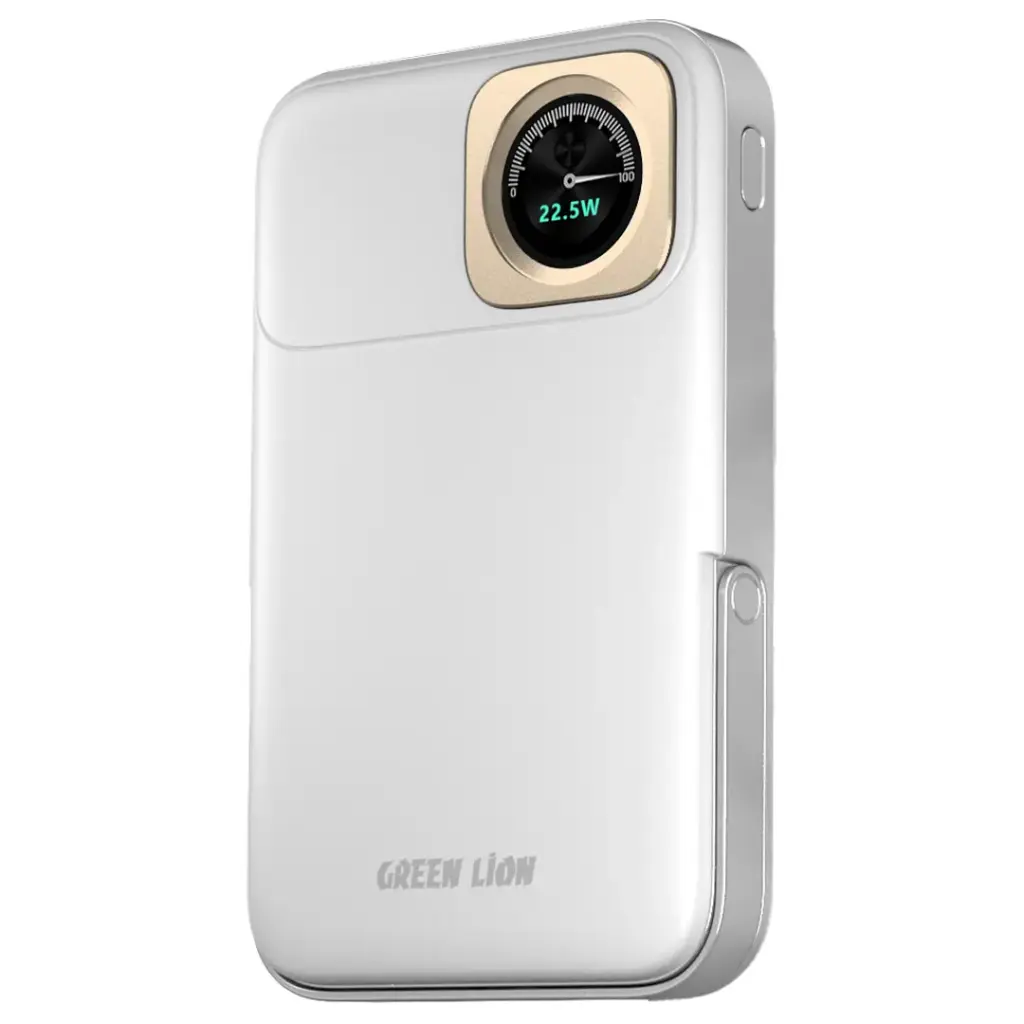 باور بانك جرين لايون Volt Gauge بسعة 10,000 مللي امبير وبقدرة شحن 22.5 واط | Green Lion Volt Gauge 10000mAh Power Bank PD 22.5W