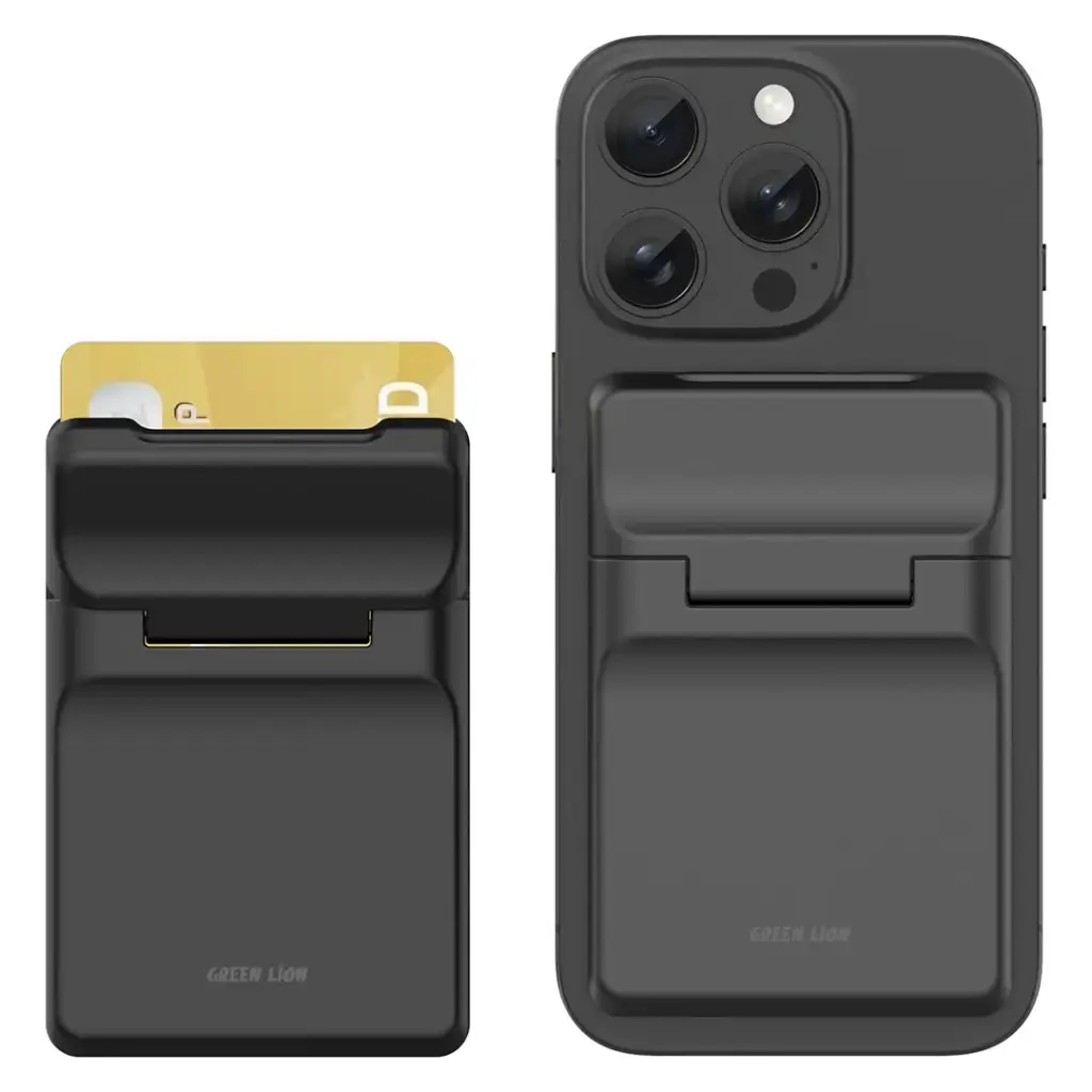 Green Lion W3 MagSafe Wallet Card Holder - Black | محفظة جرين ليون W3 ماج سيف لحمل البطاقات - أسود
