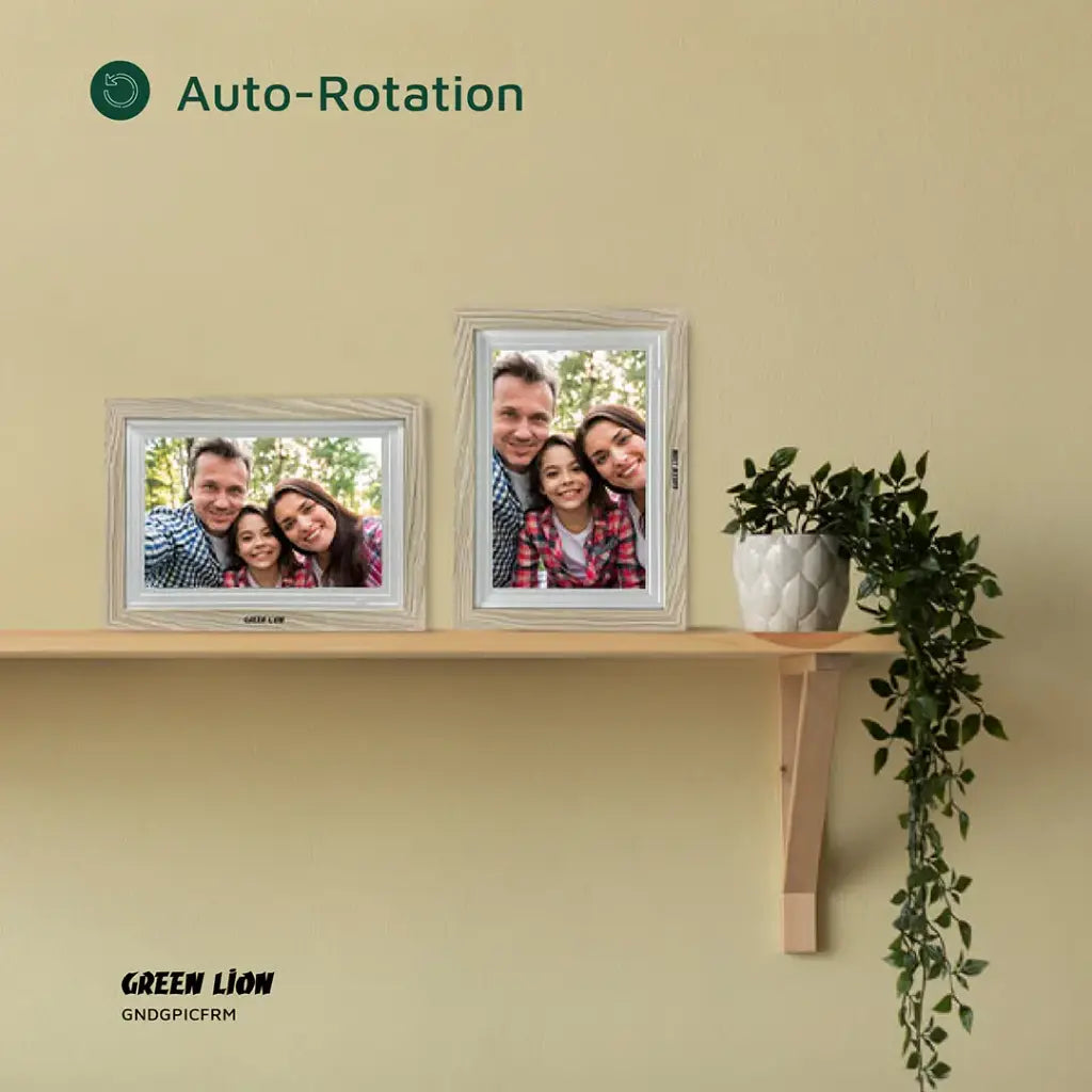 Green Lion Digital Picture Frame Touch 10.1 Inch Wooden - Detail 5