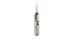Green Lion Jet Flame Windproof Lighter Silver GNJTFLMWPLSL