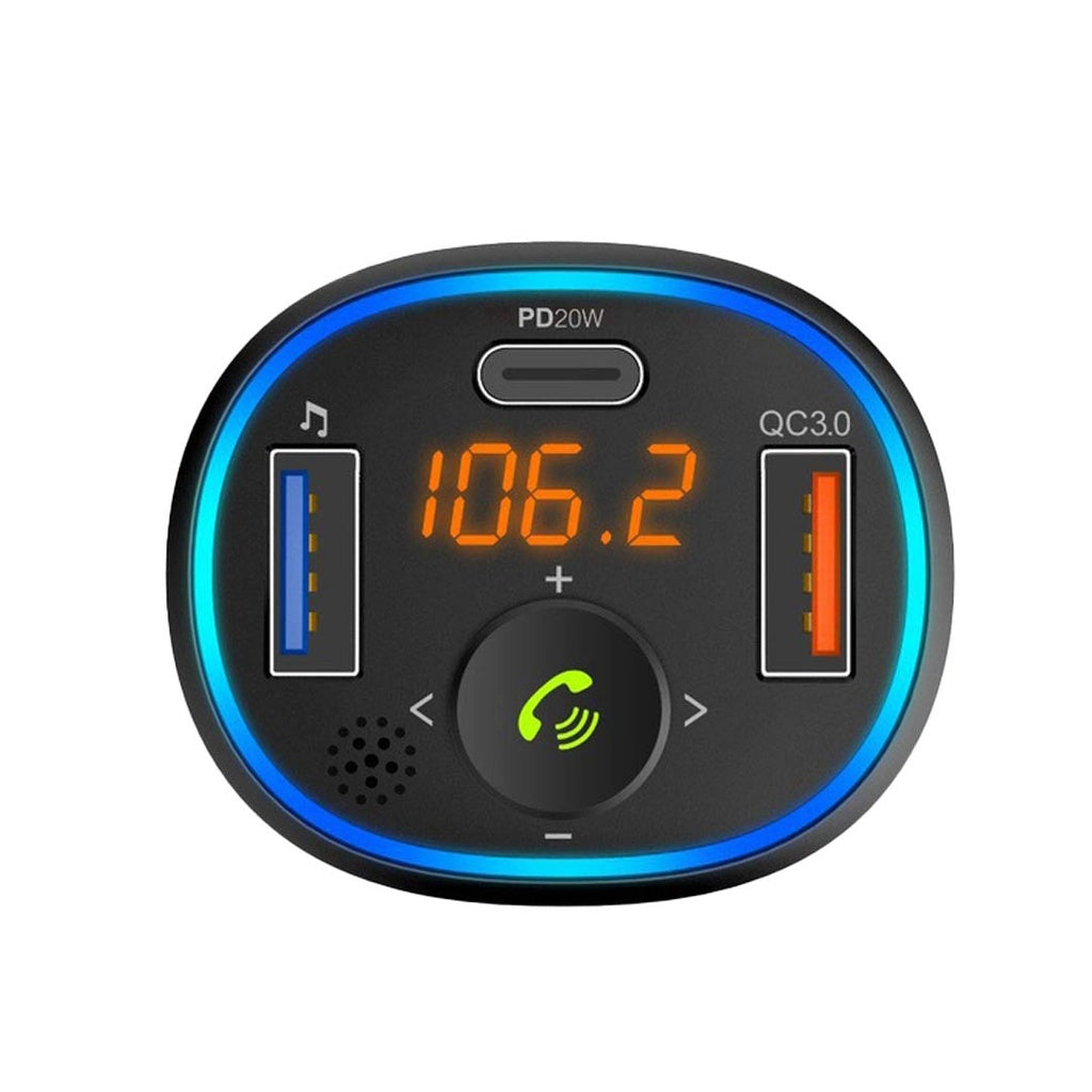 Green Lion Wireless Hands-Free Car Kit FM Transmitter QC3.0 PD 20W 38W Black GNBLCARKITBK - Detail