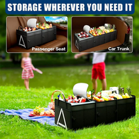 Green Lion Car Trunk Organizer 80L 30kg Capacity Foldable – Black | منظم صندوق السيارة جرين لايون 80 لتر قابل للطي أسود