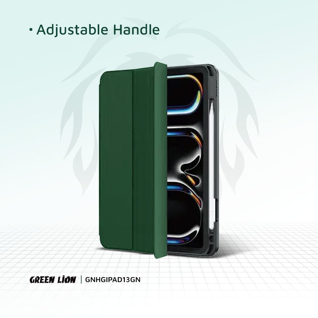 حقيبة هوغو جرين لايون مع حامل قلم لآيباد برو/آير 13 بوصة - أخضر | Green Lion Hogo Premium Case with Pencil Holder iPad Pro/Air 13 - Green