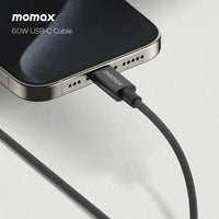 كيبل موماكس إليت تايب سي الى تايب سي بقدرة شحن سريع 60 واط وطول 1.5 متر | Momax Elite 60W USB‑C to USB‑C Braided Cable, 1.5 m