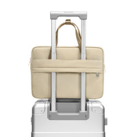 tomtoc Versatile-A12 laptop shoulder bag khaki in use