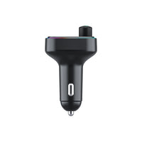 WiWU Wi-QC031 Bluetooth 5.3 Car FM Transmitter with RGB Lights & 38W Fast Charging | شاحن سيارة بلوتوث 5.3 مع إضاءة RGB وشحن سريع 38 واط