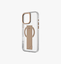 UNIQ Heldro Max case for iPhone 16 Pro Max Taupe Gold - angled view