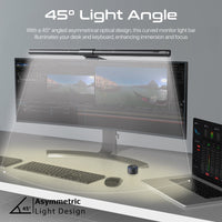 Promate Horizon-50 light bar illuminating a desk and keyboard