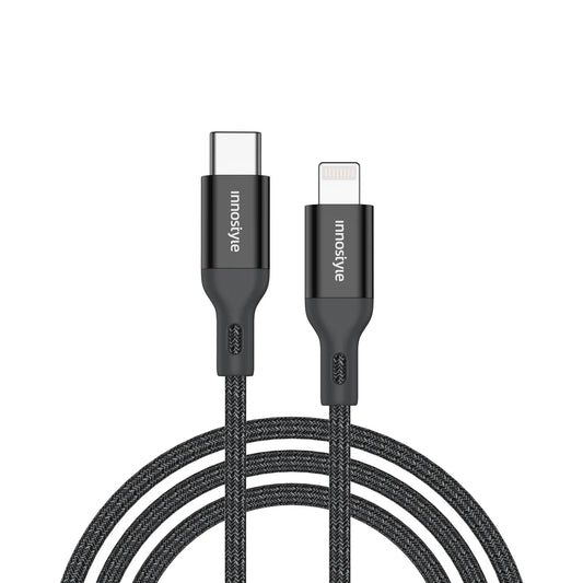 Innostyle PowerFlex USB-C to Lightning Cable 1.5m MFi Certified - ICL150AL | كابل انوستايل باور فليكس يو اس بي سي الى لايتننج معتمد من ابل 1.5 متر