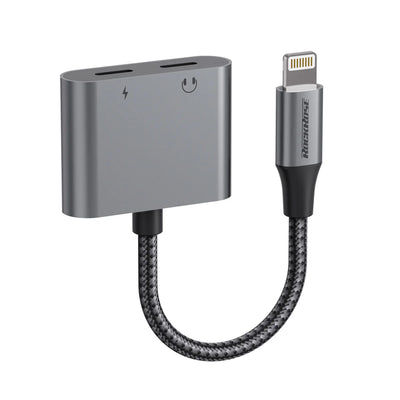 محول روك روز Nexus DL من لايتننغ الى منفذي لايتننغ للشحن والصوت | RockRose Nexus DL Lightning to Lightning + Lightning Adapter (Phone Call & Music)