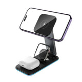 شاحن روك روز 3 في 1 المغناطيسي اللاسلكي قابل للطي | RockRose 3 in 1 Foldable Wireless MAGSAFE Charging Stand