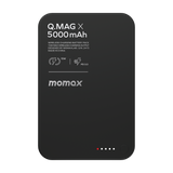 باور بانك مغناطيسي لاسلكي Momax Q.Mag X الجيل الثاني بسعة 5000 ملي أمبير وشحن 20 واط طراز IP116A