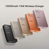 Momax Q.Mag X1 Gen 2 10000mAh Magnetic Wireless MagSafe Power Bank 15W|بنك طاقة Momax Q.Mag X1 Gen 2 مغناطيسي لاسلكي 10000mAh مع MagSafe وشحن سريع 15W