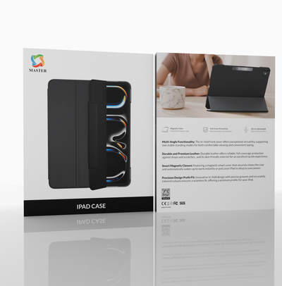 Master iPad Case for iPad Pro 13″ (2025 / 2024) – Black | كفر ماستر لآيباد برو 13 بوصة (2025 / 2024) أسود