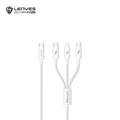 كيبل شحن Lenyes LC521 3 في 1 طول 1.2 متر شحن ونقل بيانات لعدة أجهزة | Lenyes LC521 3-in-1 Charging Cable 1.2m Charge and Data Multi-Device