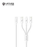 كيبل شحن Lenyes LC521 3 في 1 طول 1.2 متر شحن ونقل بيانات لعدة أجهزة | Lenyes LC521 3-in-1 Charging Cable 1.2m Charge and Data Multi-Device