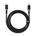 Baseus Dura Cable USB-C to Lightning 20W 2m Gold+Black | كابل بيسوس ديورا لايتننج 20 واط 2 متر ذهبي وأسود