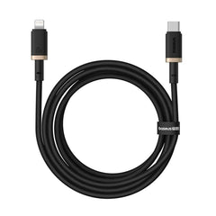 Baseus Dura Cable USB-C to Lightning 20W 2m Gold+Black | كابل بيسوس ديورا لايتننج 20 واط 2 متر ذهبي وأسود