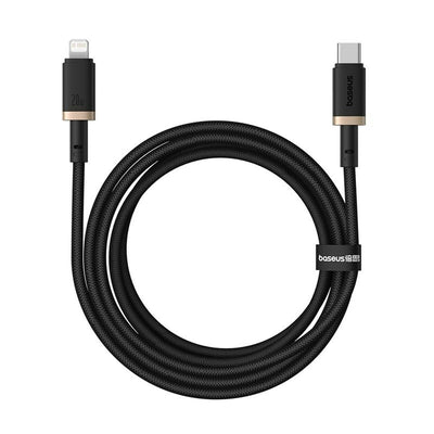 Baseus Dura Cable USB-C to Lightning 20W 2m Gold+Black | كابل بيسوس ديورا لايتننج 20 واط 2 متر ذهبي وأسود