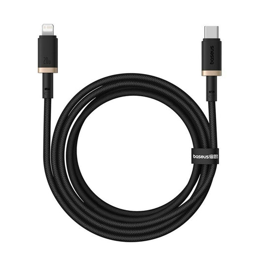 Baseus Dura Cable USB-C to Lightning 20W 2m Gold+Black | كابل بيسوس ديورا لايتننج 20 واط 2 متر ذهبي وأسود