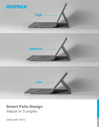 لوحة مفاتيح موماكس ONELINK بلوتوث لاسلكية مع ستاند مدمج | Momax ONELINK Wireless Bluetooth Keyboard with Integrated Stand