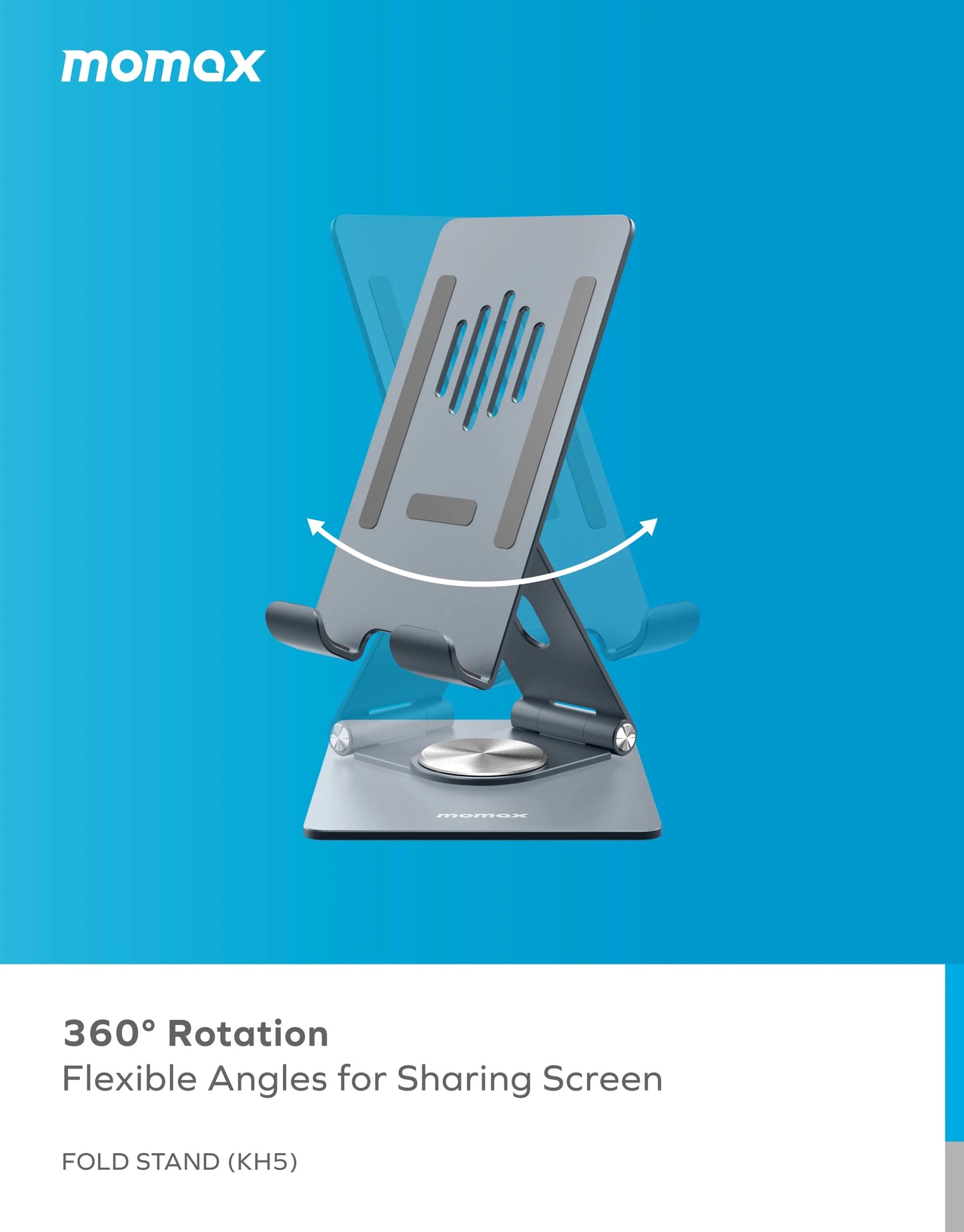 حامل موماكس الدوار للهواتف والاجهزة اللوحية | Momax Multi-Purpose Rotating Stand for Phone & Tablet