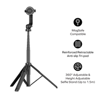 Momax 1-Snap Pole KM17 Selfie Stick Tripod Black - Features
