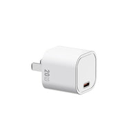 شاحن ويوو Wi-G014 سريع 20 واط GaN مدمج لـ iPhone - أبيض | WiWU 20W Cube GaN Fast Charger Wi-G014 for iPhone - White
