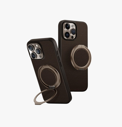 UNIQ Keva Air and GripFit Premium bundle for iPhone 16 Pro Max Umber Brown - case