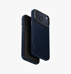 UNIQ Keva Edge 100 percent aramid case for iPhone 17 Pro Max Trance Blue - main view