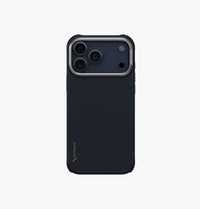 UNIQ Keva tough aramid case for iPhone 17 Pro Max Trance Blue - on the phone
