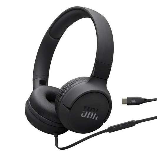 سماعة جي بي ال Tune 520C السلكية على الاذن بمنفذ تايب سي | JBL Tune 520C On-Ear Type-C Wired Headphone