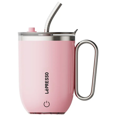 كوب تحريك مغناطيسي أوتوماتيكي Lepresso Sip Spin بسعة 420 مل مع زر لمس وميزة عرض درجة الحرارة | Lepresso Sip Spin Magnetic Auto Stirring Mug 420ml with Touch Button & Temperature Display