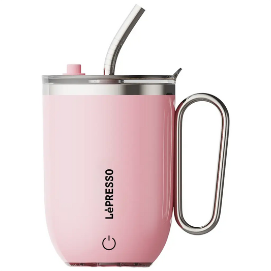 كوب تحريك مغناطيسي أوتوماتيكي Lepresso Sip Spin بسعة 420 مل مع زر لمس وميزة عرض درجة الحرارة | Lepresso Sip Spin Magnetic Auto Stirring Mug 420ml with Touch Button & Temperature Display