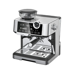 Makîneya Qehweyê ya Dual Boiler LePresso bi Hûrdankê, Pompa Zextê ya 19-bar, û Kapasîteya 2.8L - Zîv