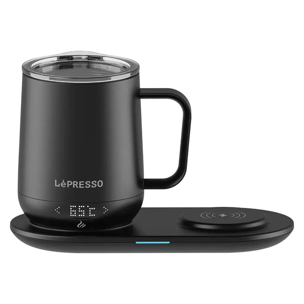Kûpa Germkirî ya LePresso Smart 12oz bi Bala Şarjkirina Bêtêl - Reş