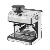 ماكينة اسبريسو ليبريسو مع طاحونة مخروطية وعصا تبخير - فضي | Lepresso Espresso Machine Conical Grinder & Steamer – Silver
