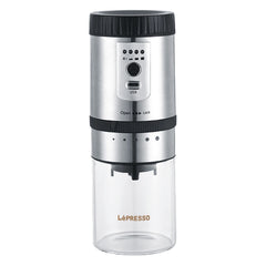 مطحنة القهوة المحمولة من ليبريسو مع حاوية تخزين | Lepresso Portable Mini Coffee Grinder with Storage