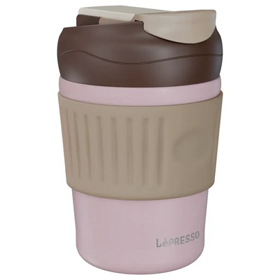 كوب ليبريسو مورنينغ سكايب الحراري مع غطاء مزدوج للشرب - وردي | LePresso Morningscape Tumbler Mug Dual Sip – Pink