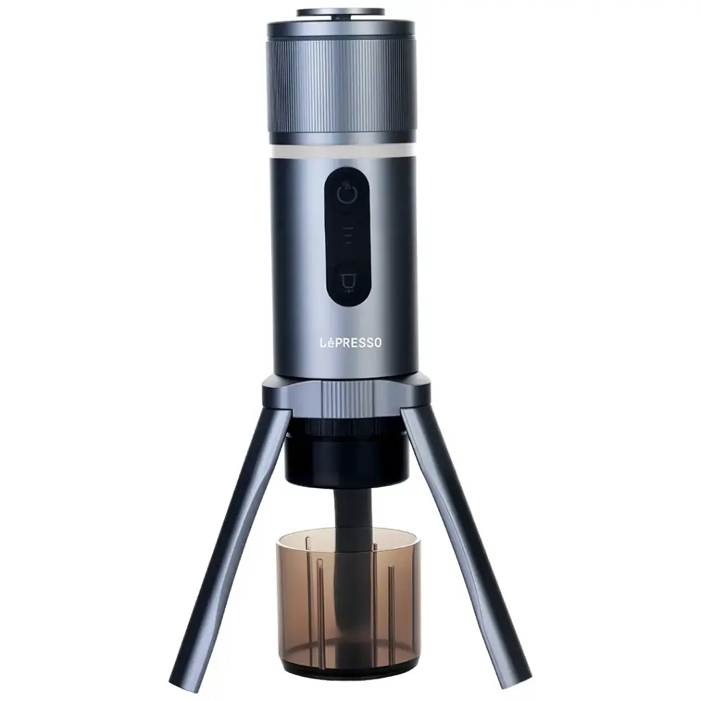 ماكينة الاسبريسو المحمولة ليبريسو بروجيت بخاصية التشغيل بلمسة واحدة - رمادي | LePresso Brewjet Portable Espresso Maker One-Touch Operation - Grey