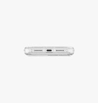 UNIQ LifePro Xtreme Tinsel glitter case for iPhone 17 Pro Max Clear Glitter - bottom cutouts