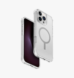 UNIQ LifePro Xtreme frosted anti-fingerprint case for iPhone 16 Pro Max Frost Clear - front and back