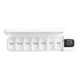 منظم حبوب دواء ذكي محمول Liveon بشاشة وتطبيق وتنبيهات - أبيض | Liveon Portable Smart Pill Organizer TFT display with App and Alert – White