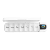 منظم حبوب دواء ذكي محمول Liveon بشاشة وتطبيق وتنبيهات - أبيض | Liveon Portable Smart Pill Organizer TFT display with App and Alert – White