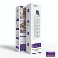 منظم حبوب دواء ذكي محمول Liveon بشاشة وتطبيق وتنبيهات - أبيض | Liveon Portable Smart Pill Organizer TFT display with App and Alert – White
