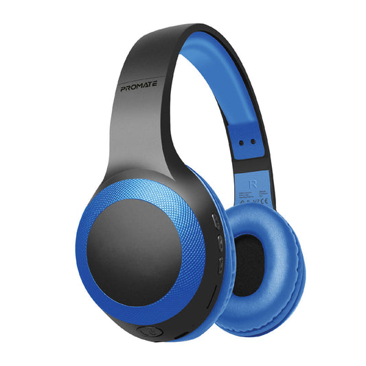 Promate LaBoca Deep Bass Wireless Headphones 200mAh Blue-Front
