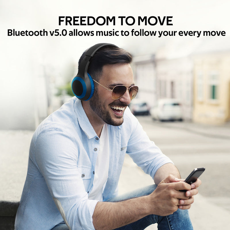 Promate LaBoca Deep Bass Wireless Headphones 200mAh Blue-Detail