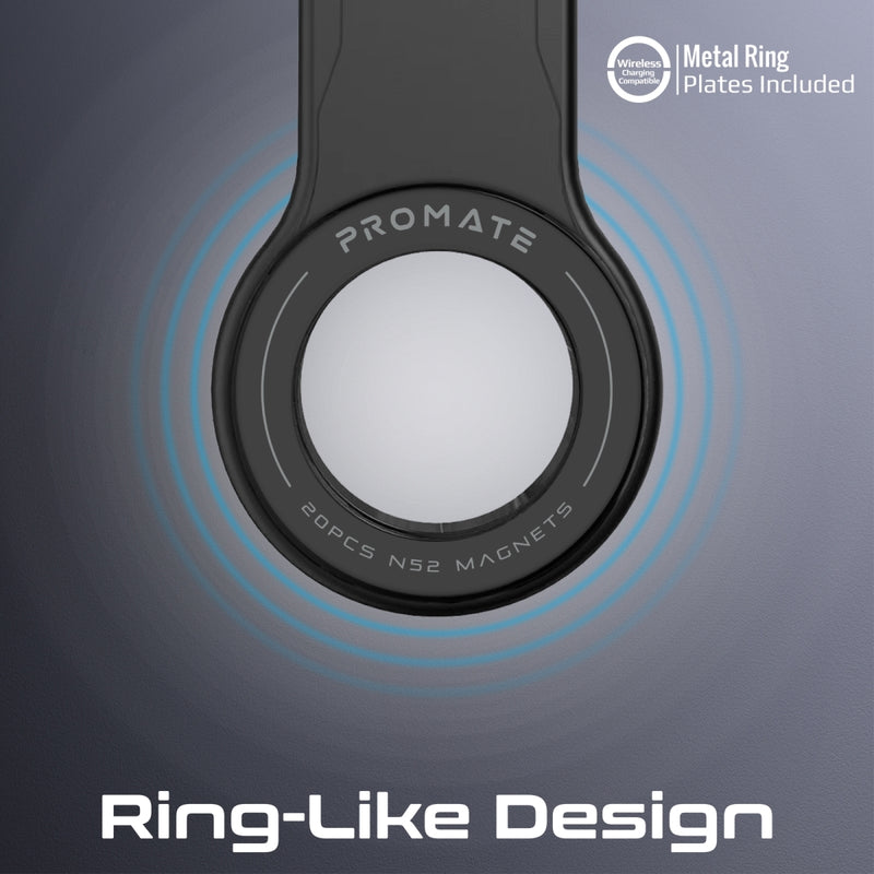 Promate LaxMount cradleless mount with phone attached