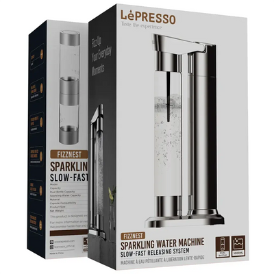 آلة ليبريسو فيزنيست للمياه الفوارة - فضي | Lepresso Fizznest Sparkling Water Machine - Silver